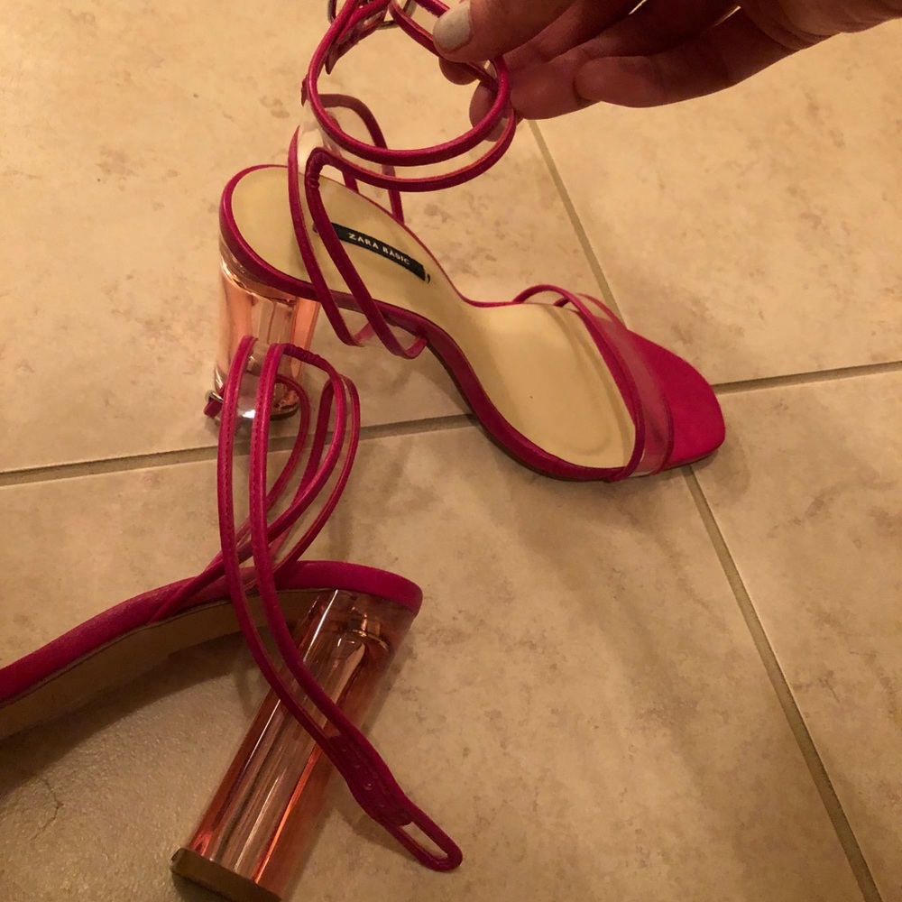Zara Pink Glass Heel (never worn)